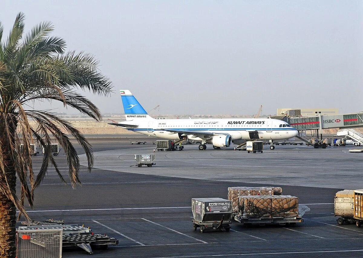 Airbus A320-212 der Kuwait Airways in Abu Dhabi