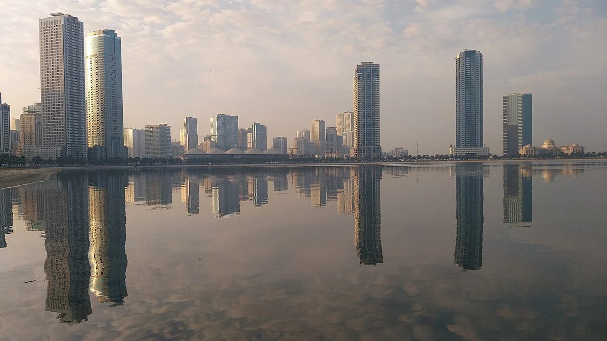 Skyline von Schardscha, gesehen von der Al Qasba