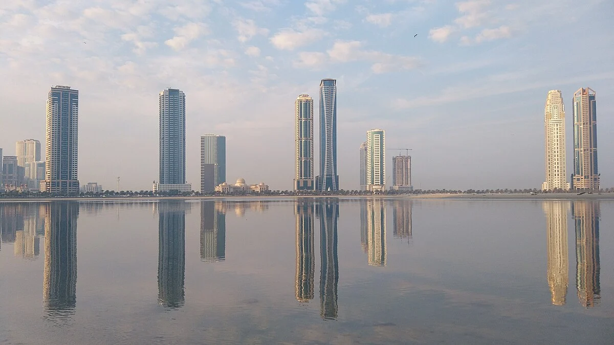 Skyline von Schardscha, gesehen von der Al Qasba