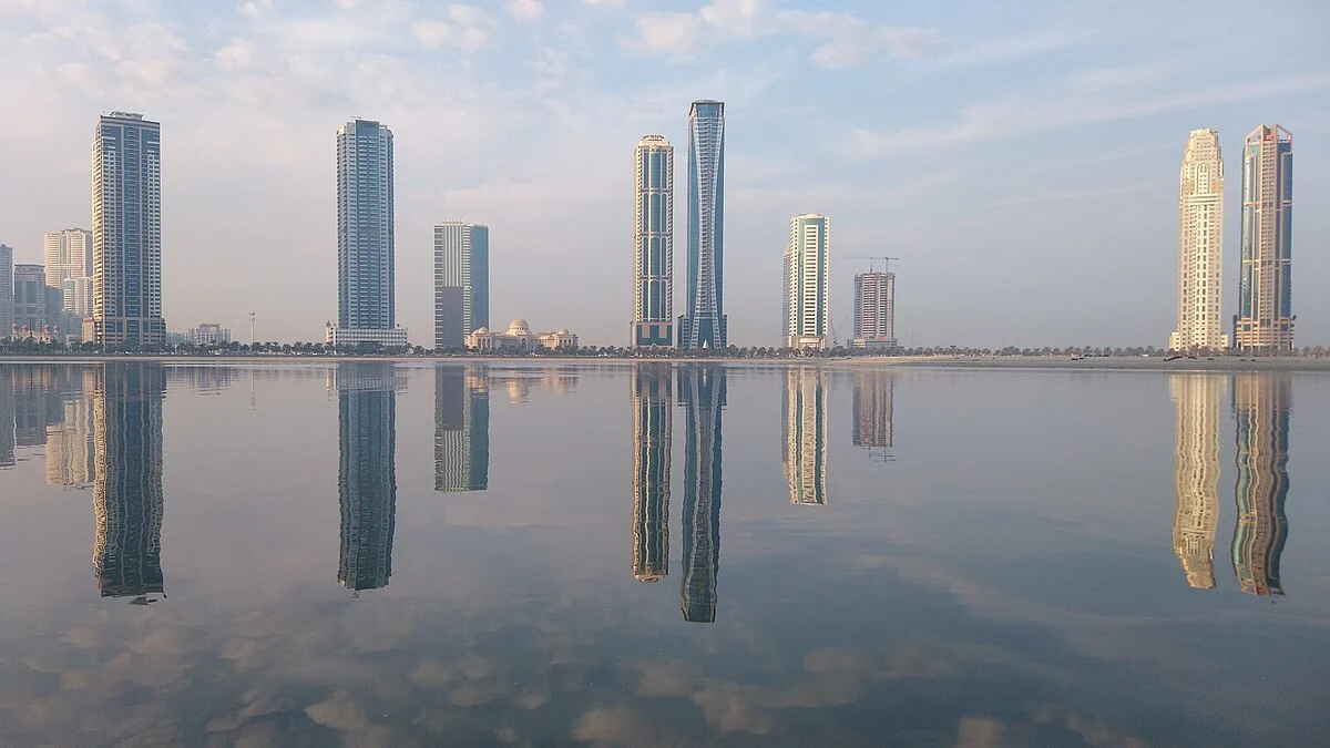 Skyline von Schardscha, gesehen von der Al Qasba