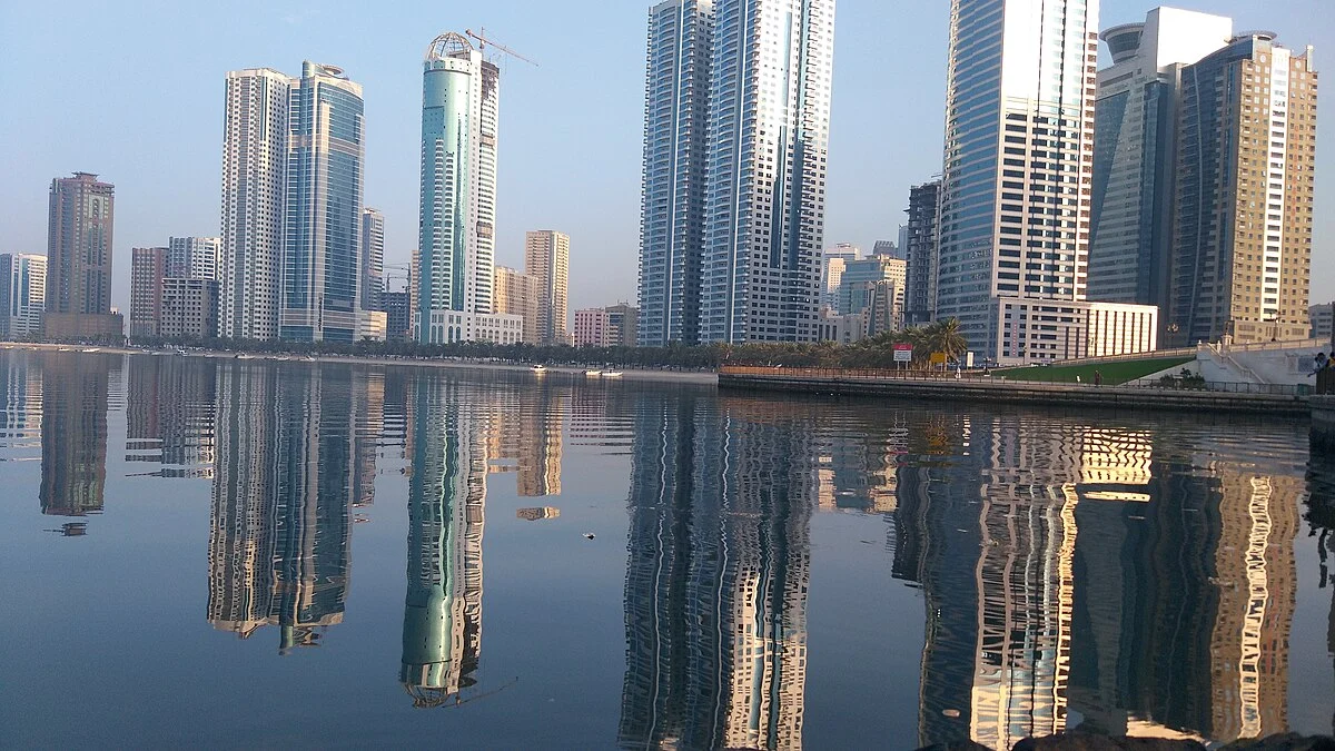 Skyline von Schardscha, gesehen von der Al Qasba