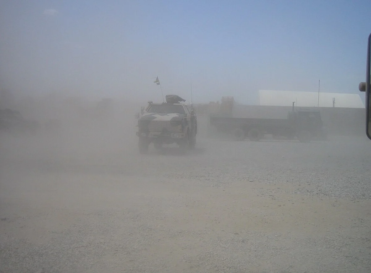 Deutsches Feldlager Kunduz Afghanistan Sandsturm