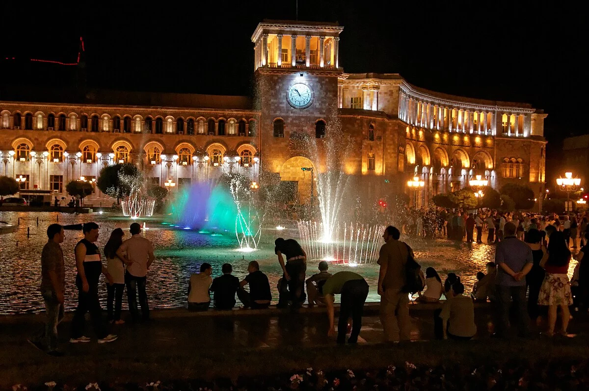 Die Wasserspiele am Platz der Republik