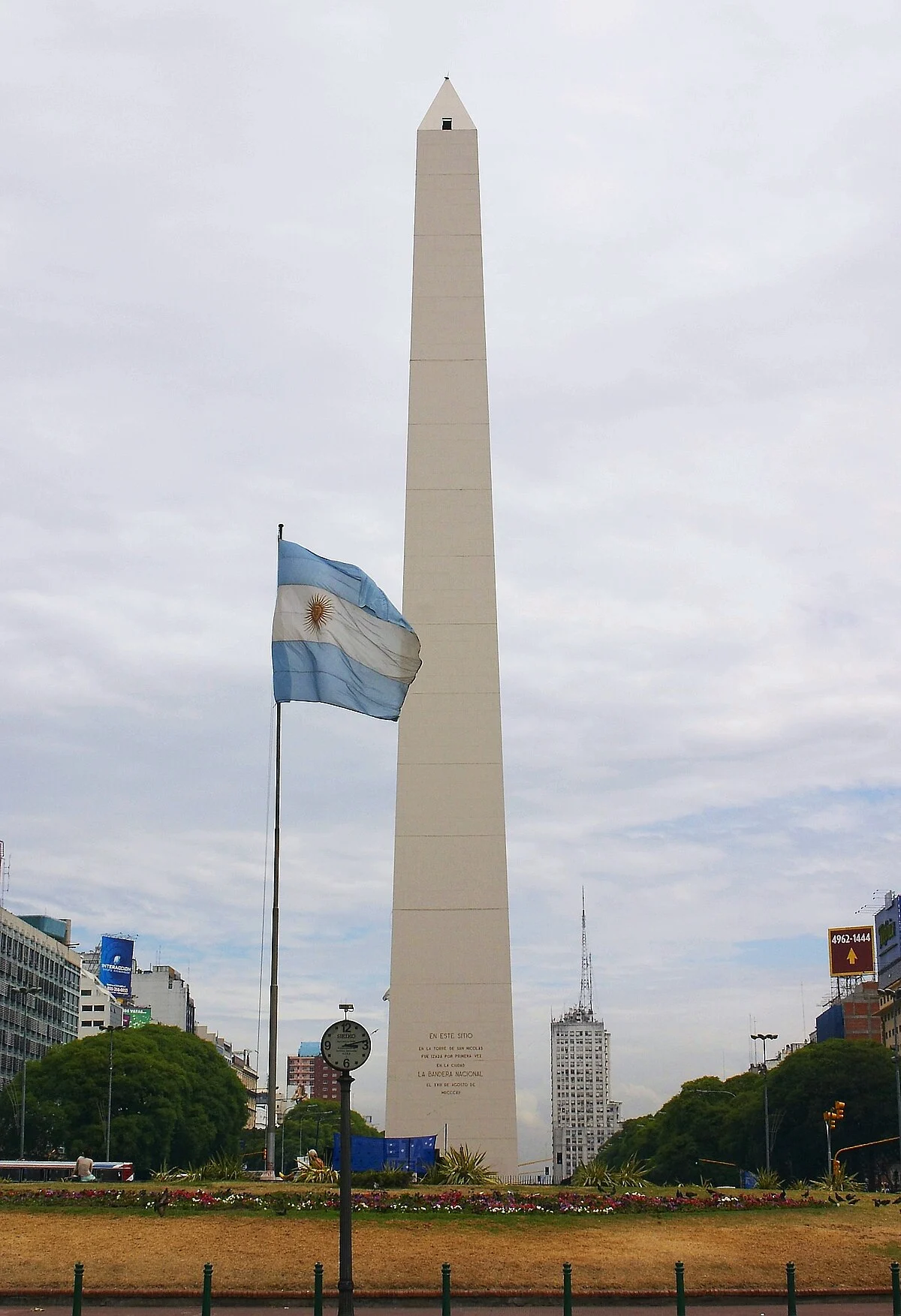 Der Obelisk an der Plaza de la República in Buenos Aires