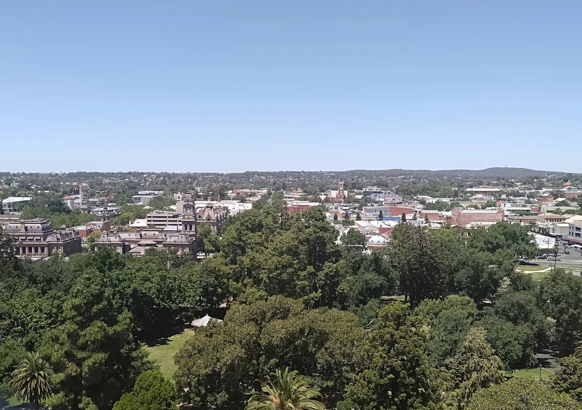 Blick über Bendigo