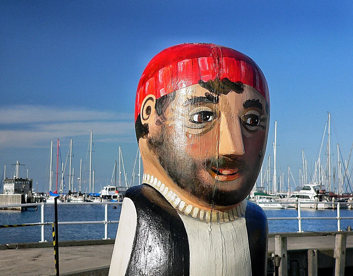 Die bemalten Holzpoller von Geelong