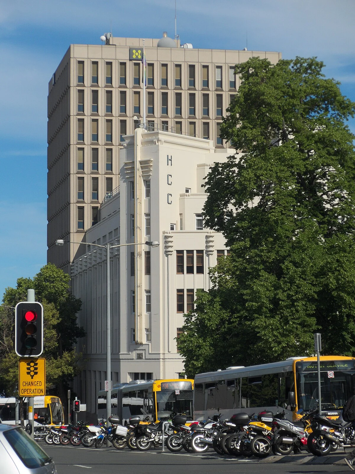 Alte und neue Hydro-Gebäude in Hobart