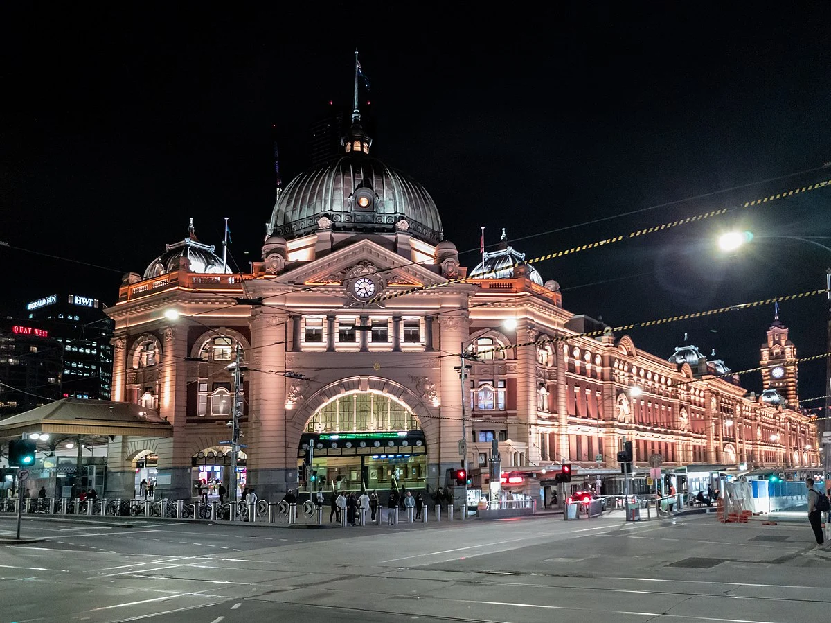 Flinders Street Station, Melbourne, Victoria, Australien