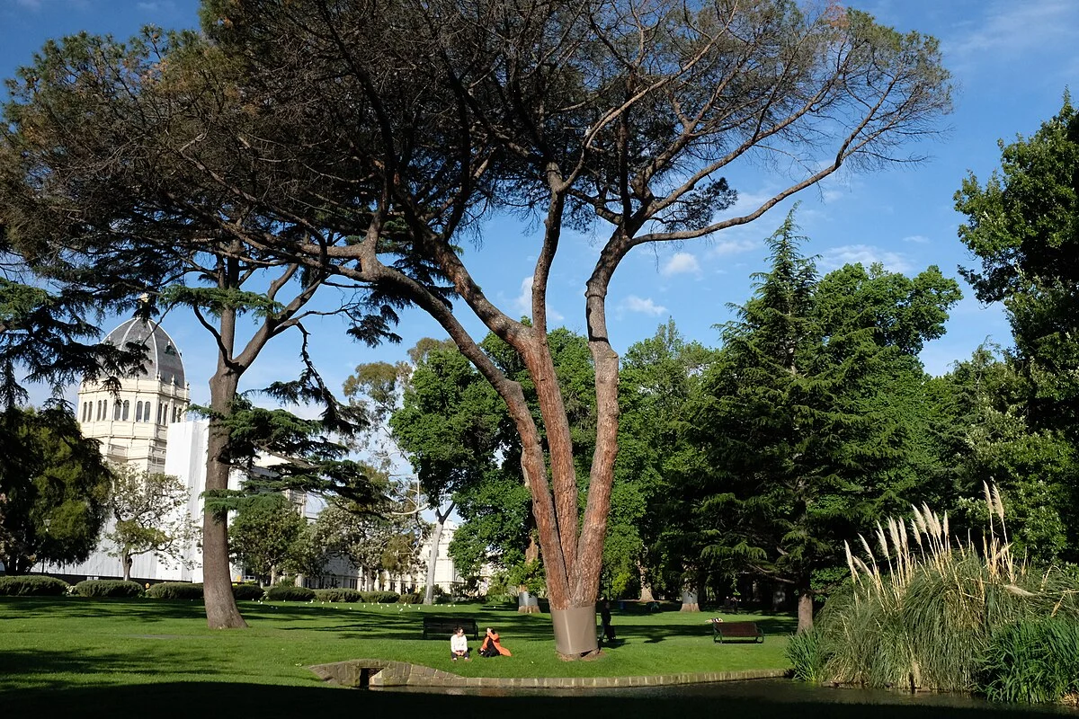Die Carlton Gardens mit dem Royal Exhibition Building