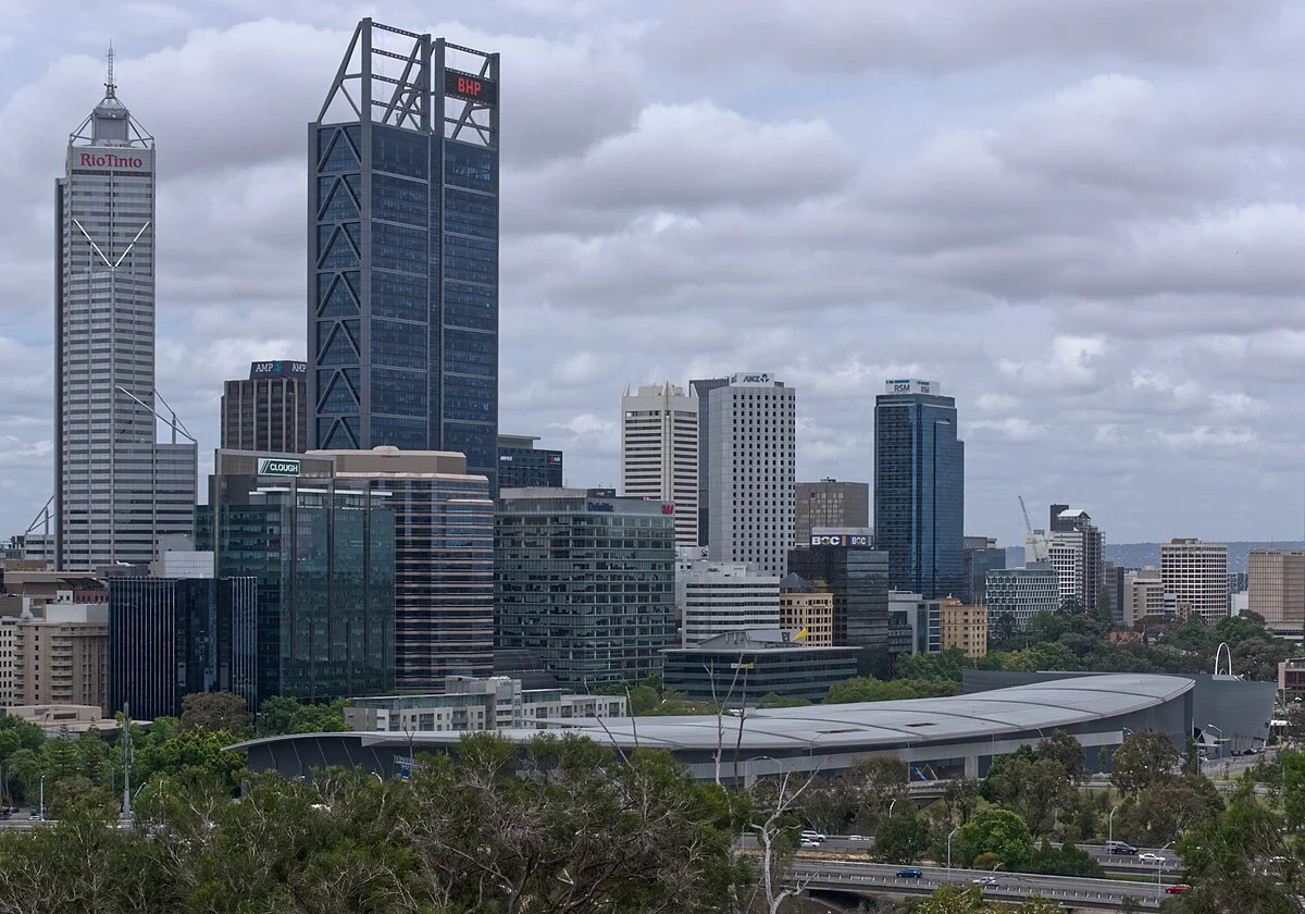 Das Zentrum von Perth, gesehen vom Kings Park