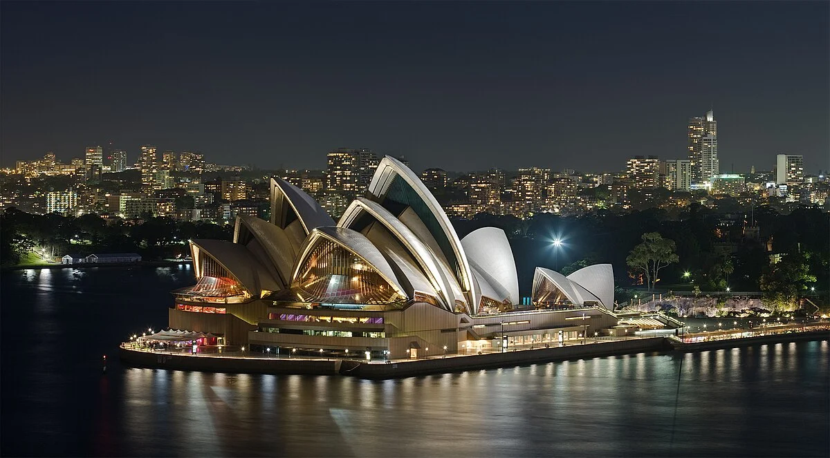 Das Opernhaus von Sydney, gesehen von der Harbour Bridge