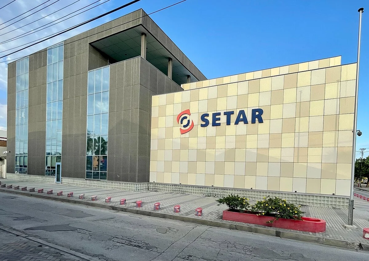 Das Setar-Gebäude in der Hendrikstraat in Oranjestad