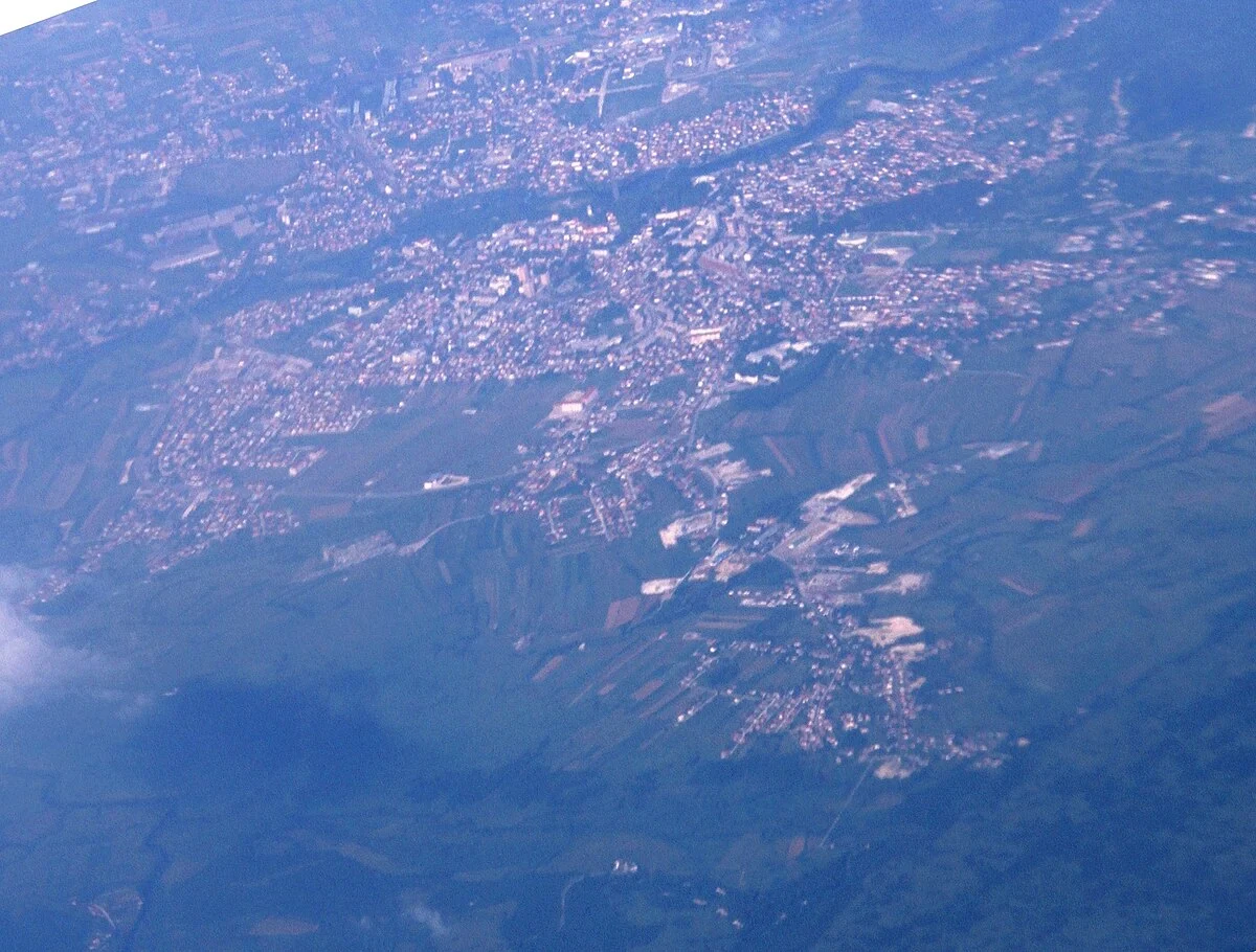Bihać aus der Luft