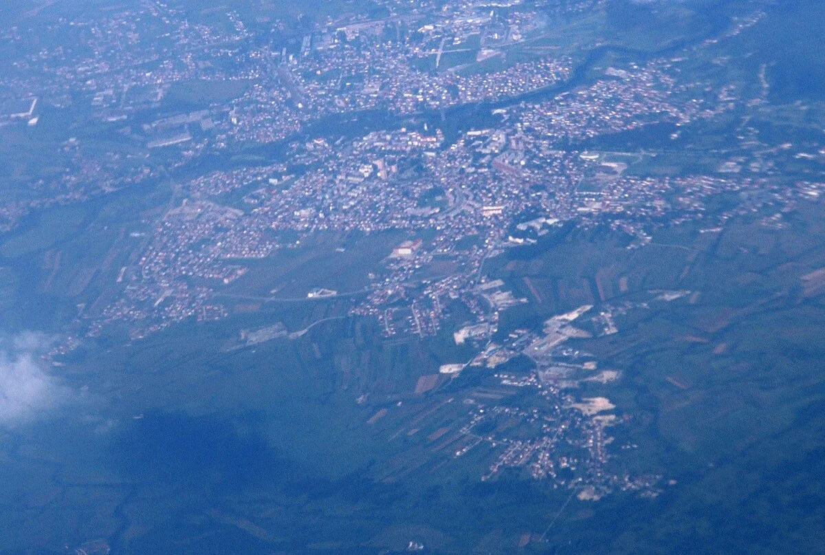 Bihać aus der Luft
