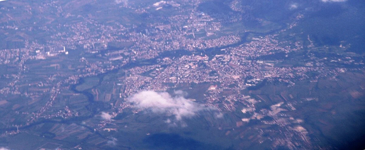 Bihać aus der Luft