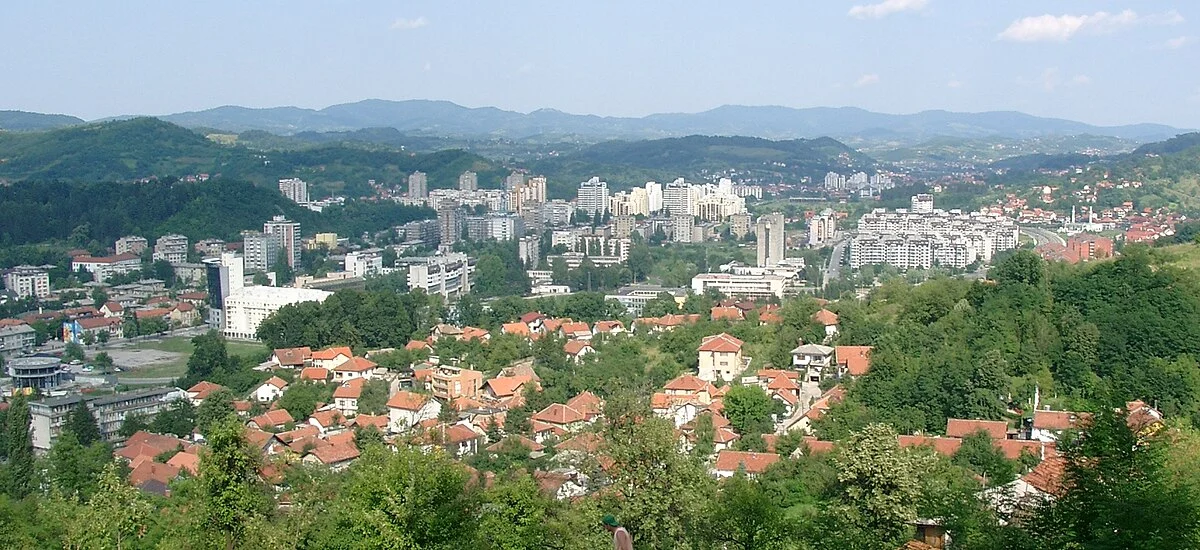 Ansicht der Stadt Tuzla