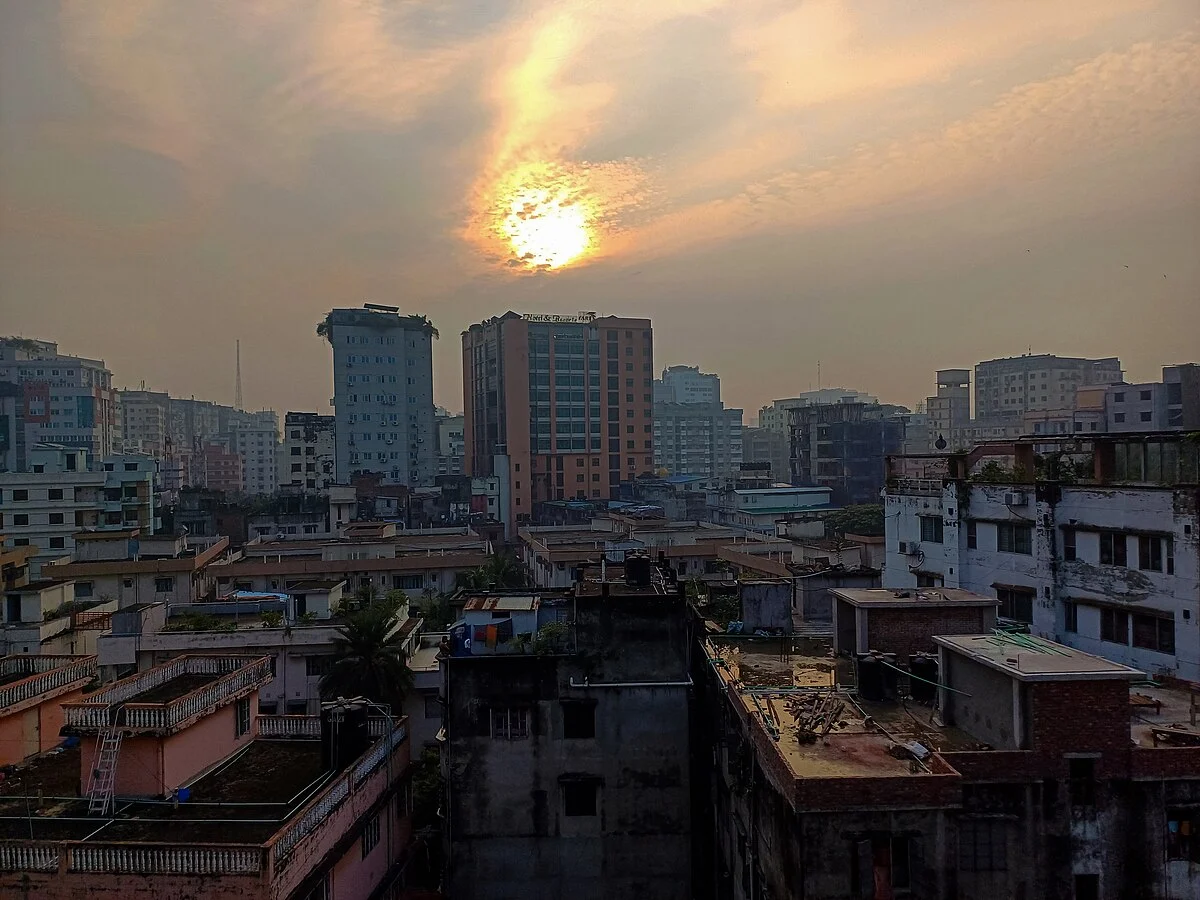 Sonnenaufgang über Dhaka