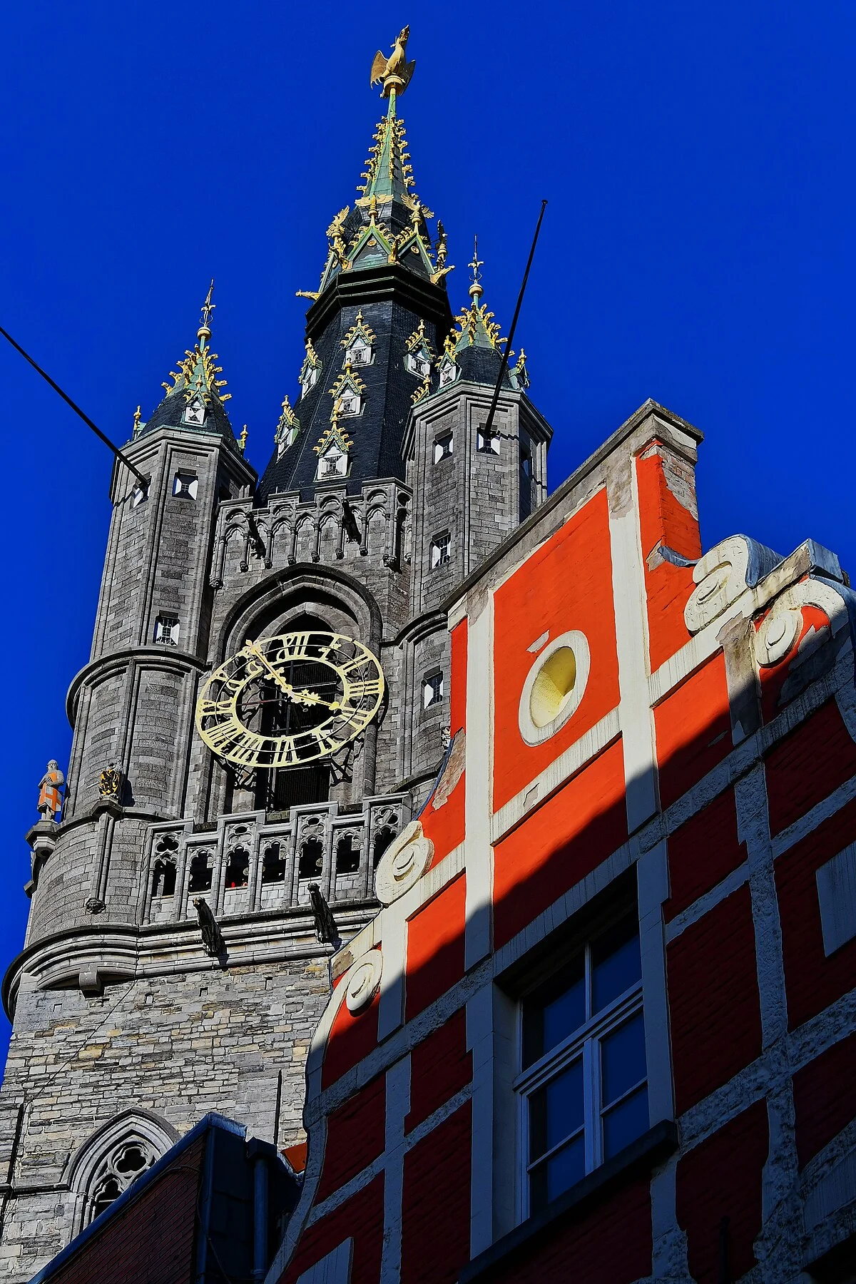 Gent am Zusammenfluss von Leie und Schelde