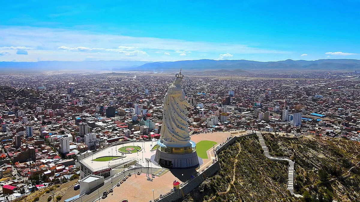 Oruro, gesehen vom Denkmal der Virgen del Socavón