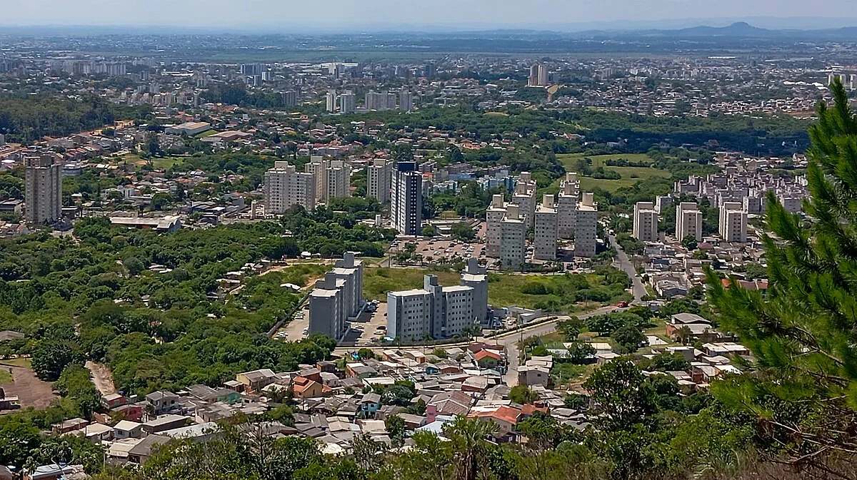 Der Osten von Porto Alegre, gesehen vom Morro Santana