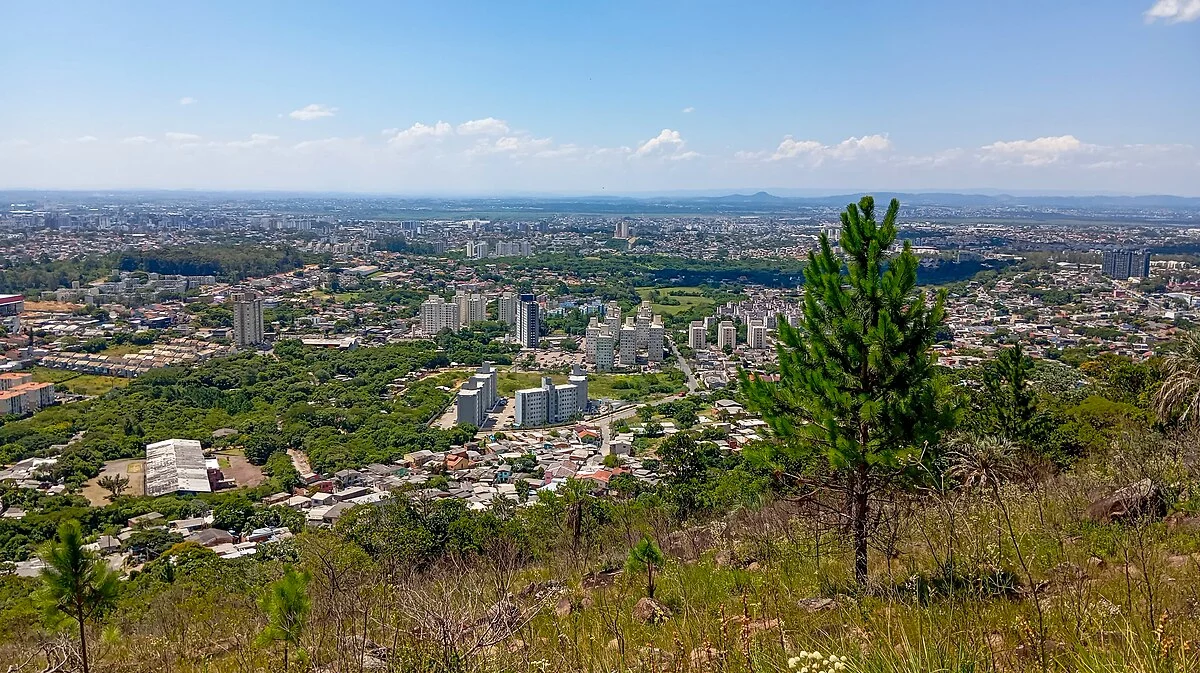 Der Osten von Porto Alegre, gesehen vom Morro Santana