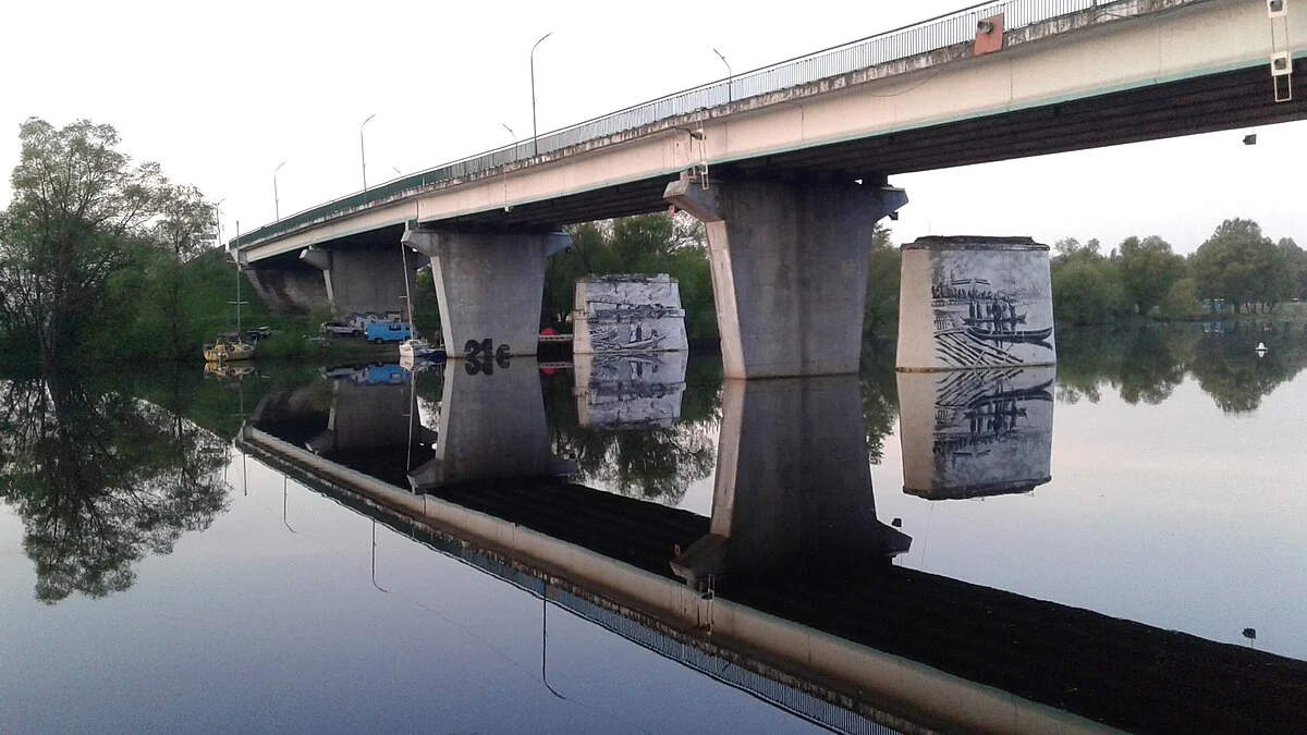 Brücke über die Pina in Pinsk