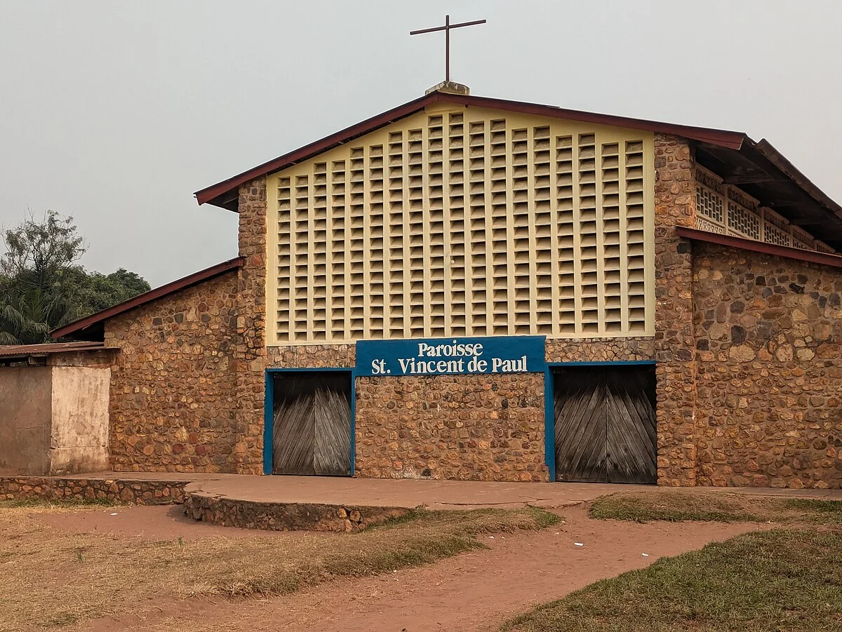 Die Kirche St. Vincent de Paul in Tshikapa