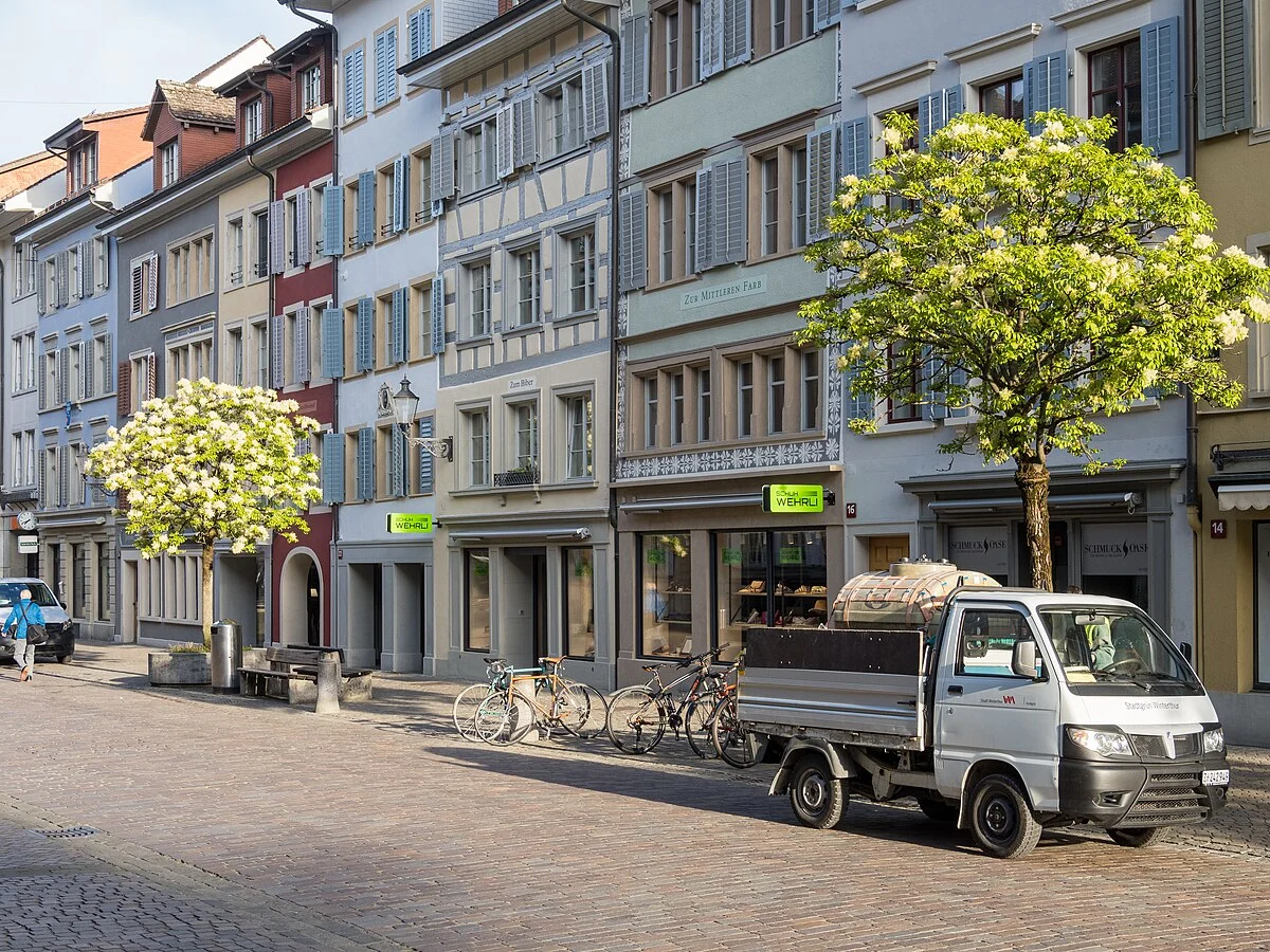 Winterthur: Strasse "Obertor" in der Altstadt (2022)
