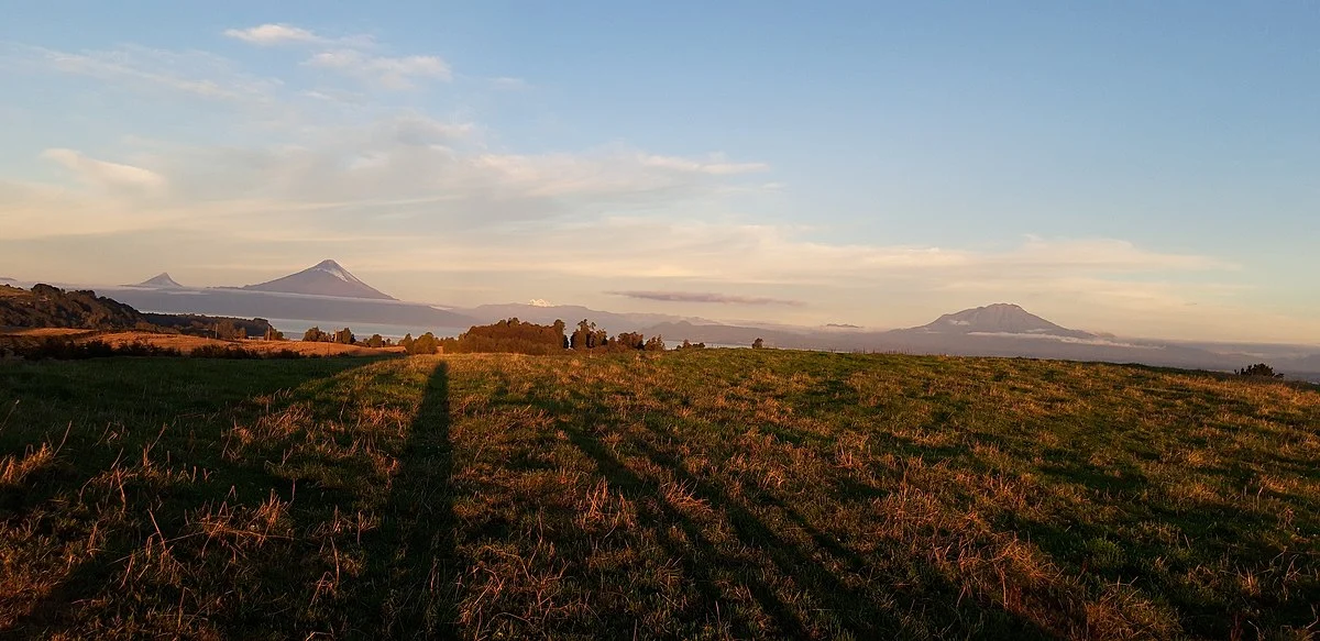 Die Vulkane Osorno, Calbuco, Puntiagudo und Tronador bei Llanquihue