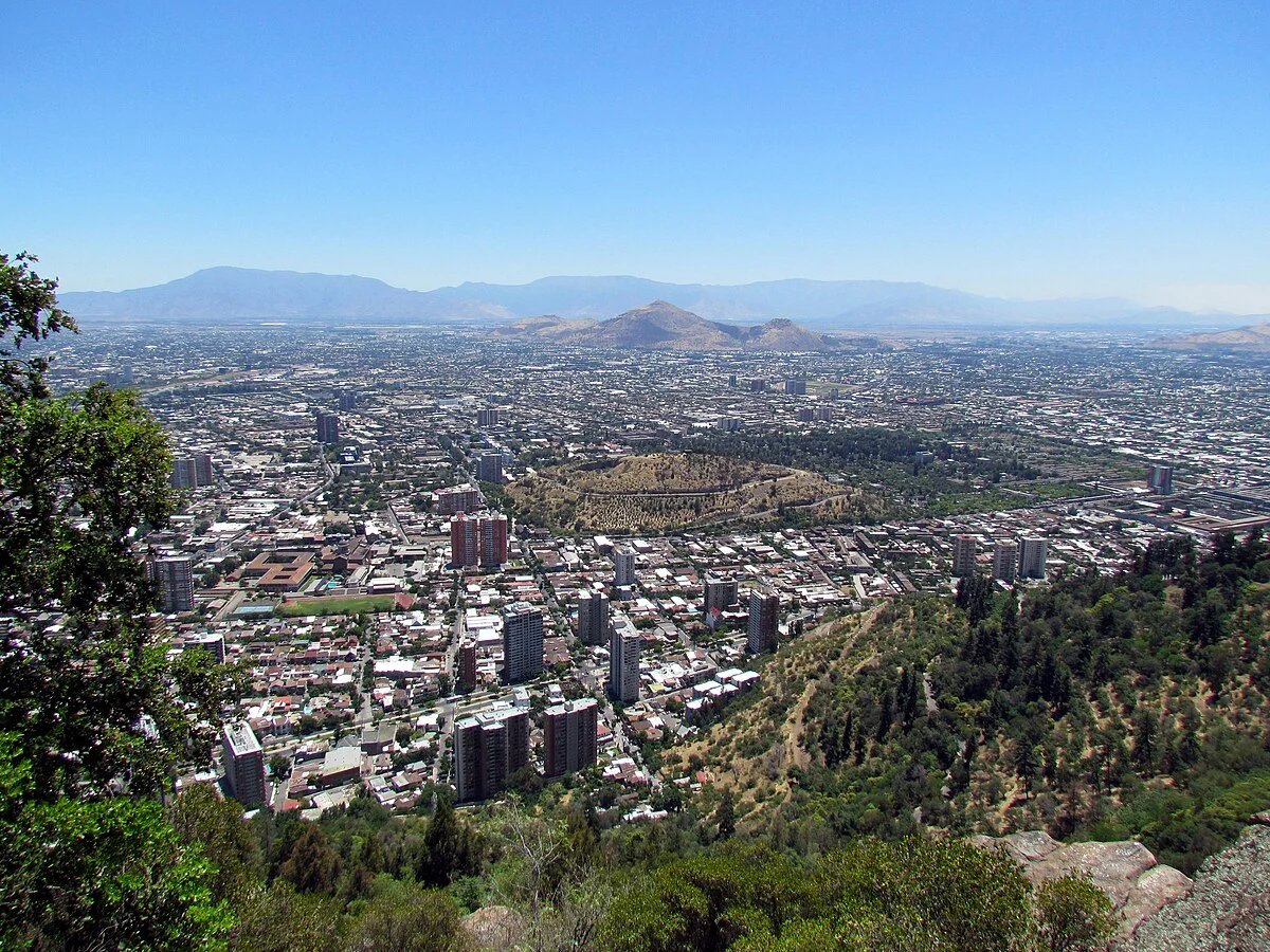 Santiago de Chile, gesehen vom Cerro San Cristóbal