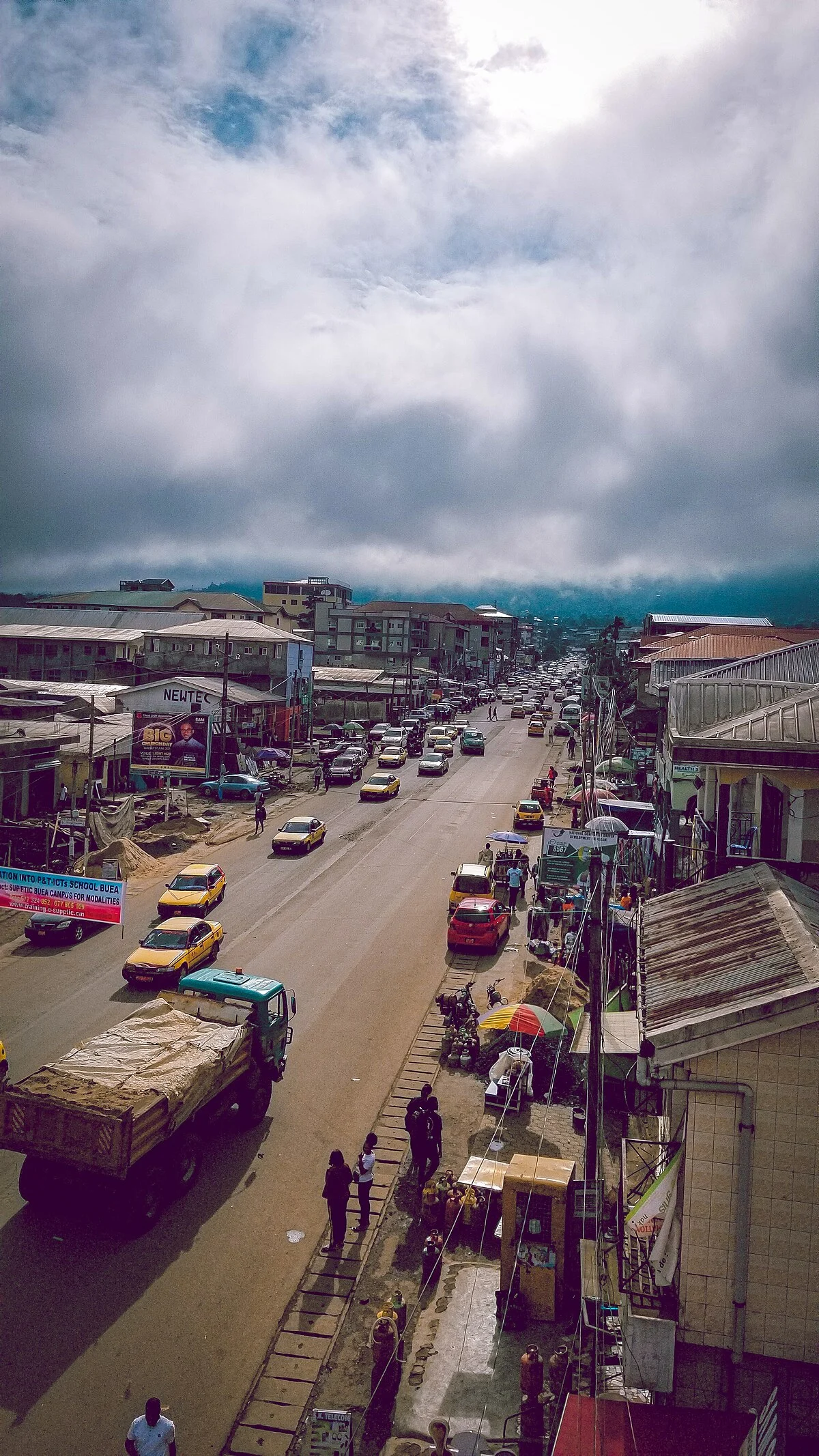 Das Viertel Molyko in Buea