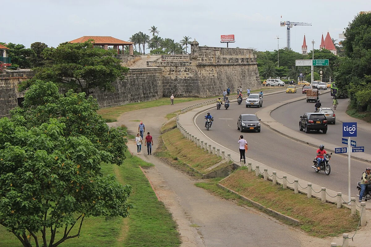 Die alte Stadtmauer von Cartagena