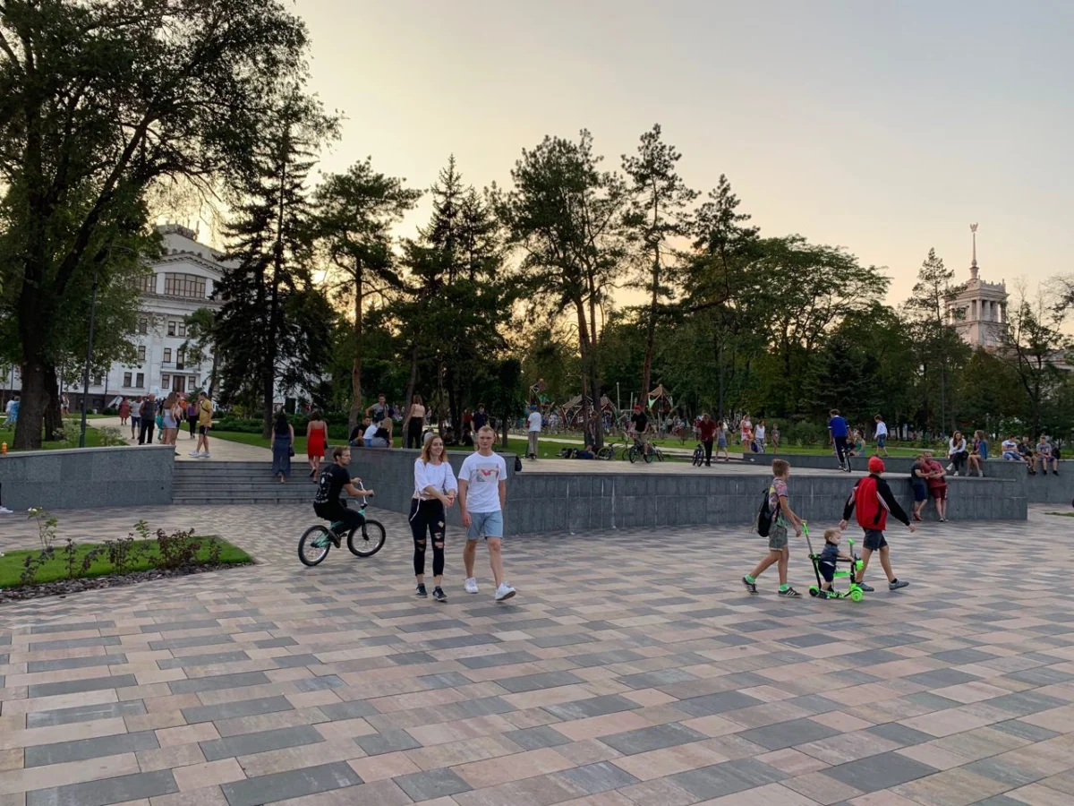 Der Theaterplatz in Mariupol