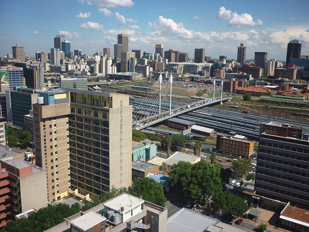 Das Geschäftsviertel von Johannesburg