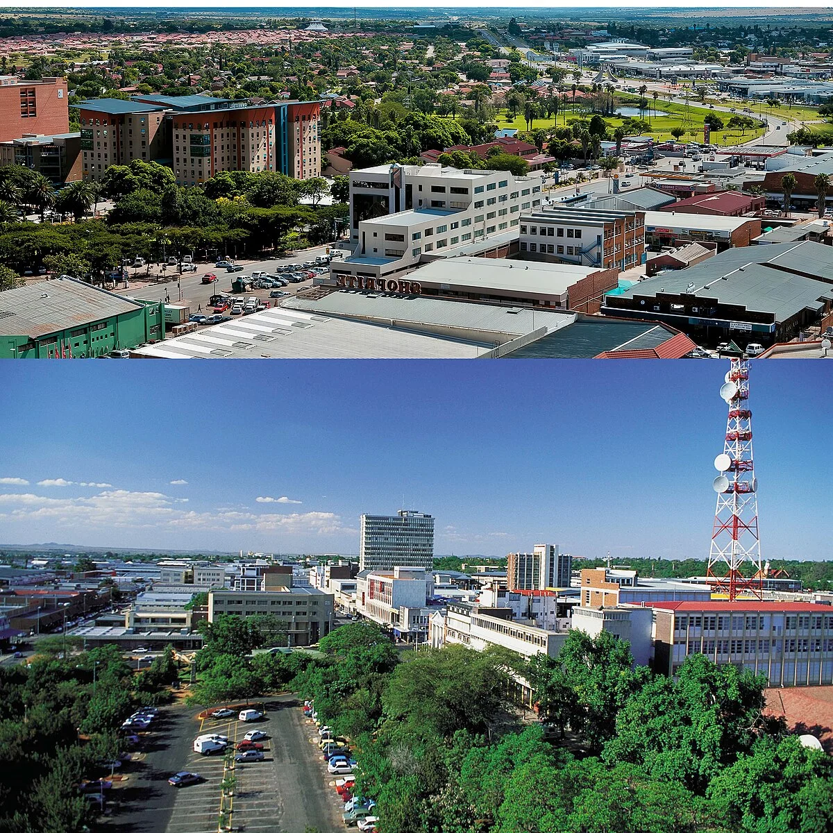 Das Stadtzentrum von Polokwane