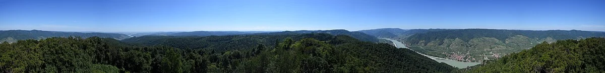 360° Panorama von der Seekopfwarte in der Wachau