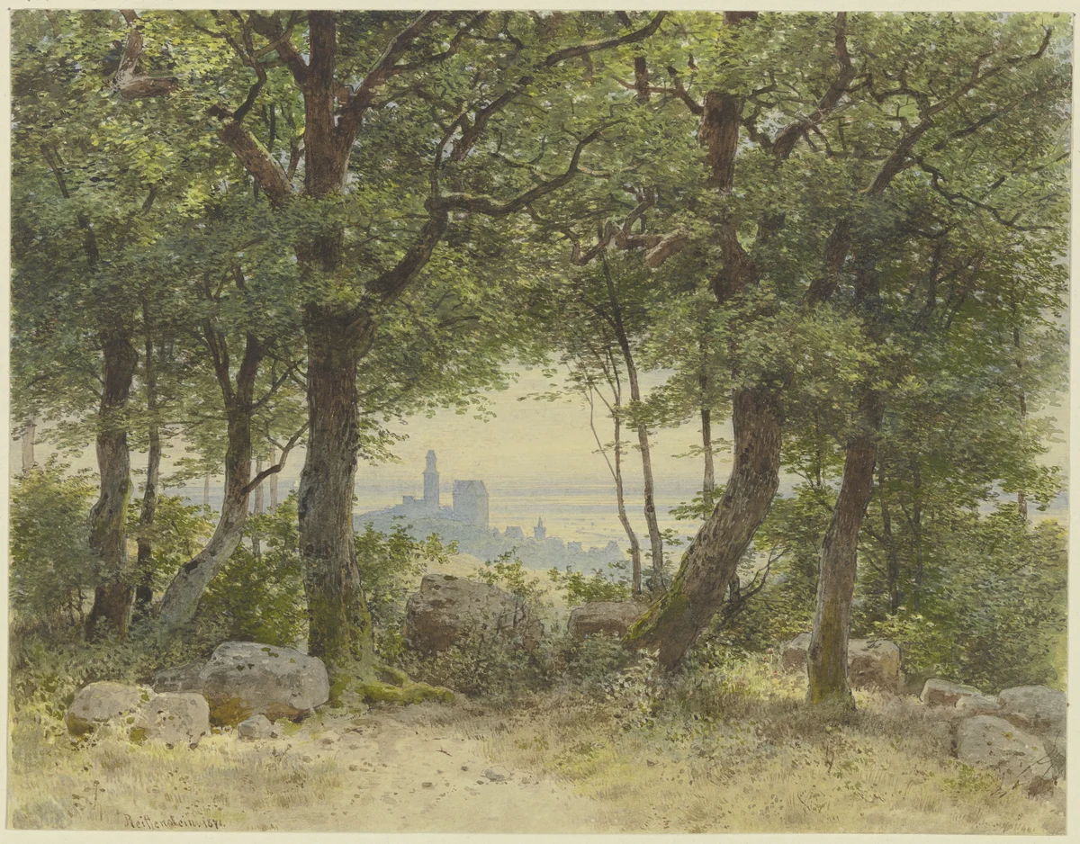 Lichtung im Wald · Prospekt einer Stadt, Stadtpanorama, Silhouette einer Stadt · Kronberg im Taunus · Landschaft · Stadtansicht