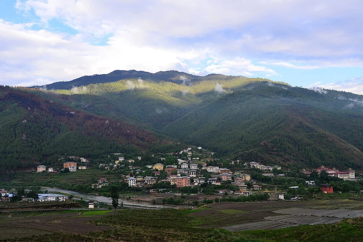 Der Stadtteil Lanjopakha in Thimphu