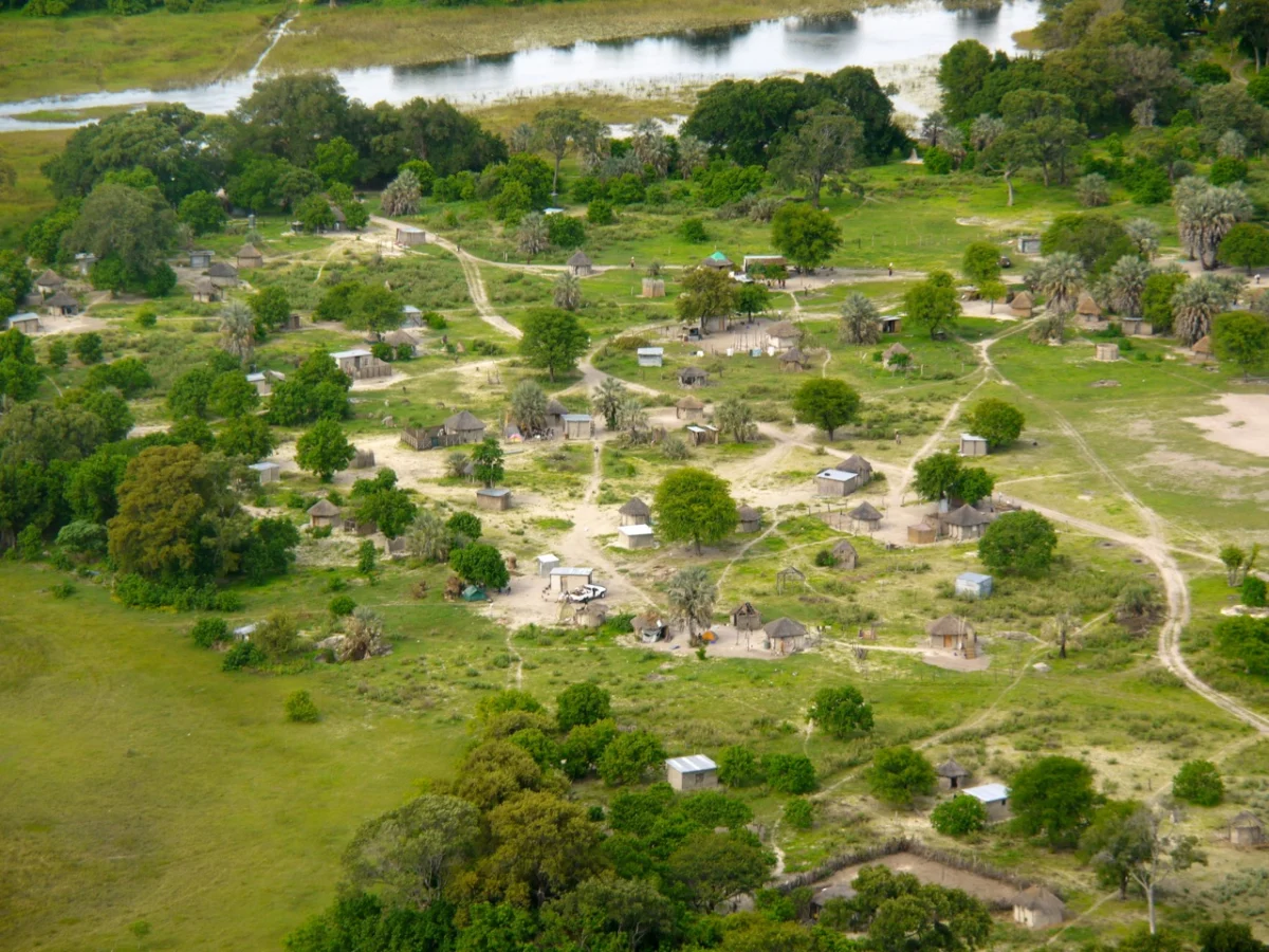 Dorf im Okavango-Delta