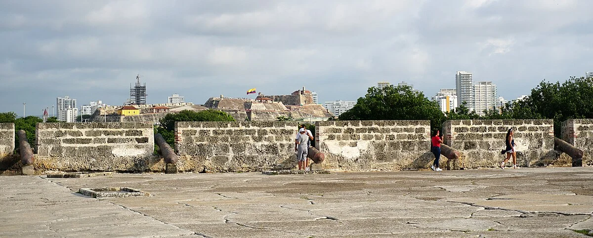 Kanonen auf der Bastion San Lucas in Cartagena