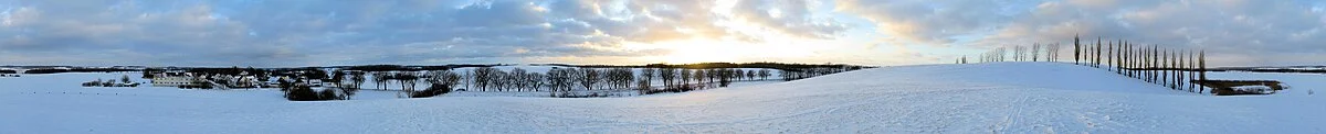 Panorama vom Scheven Barg (Schiefen Berg) bei Krakow am See, OT Groß Grabow in Mecklenburg-Vorpommern
