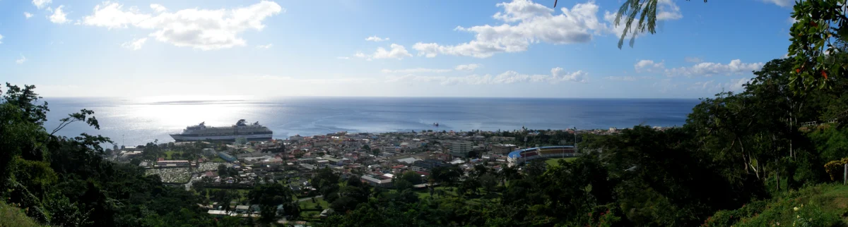 Panorama von Roseau