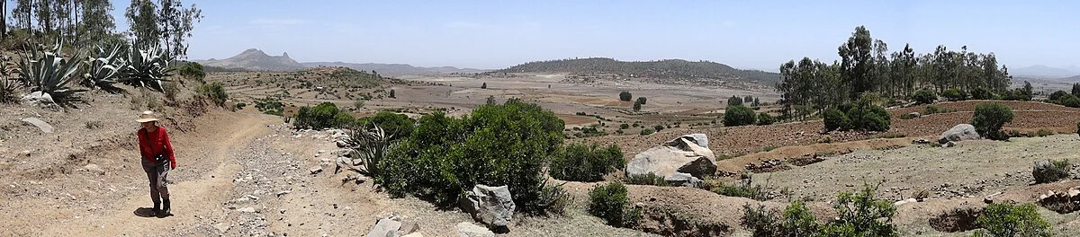 Landschaft auf dem Weg zum Kloster Debre Liqanos bei Aksum