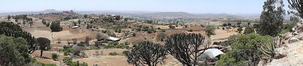 Landschaft auf dem Weg zum Kloster Debre Liqanos bei Aksum