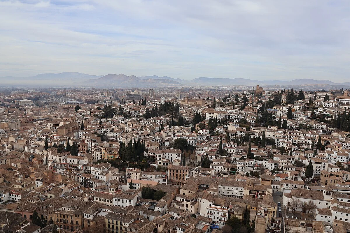 Granada in January 2025, view from Tore de la Vela, Alhambra