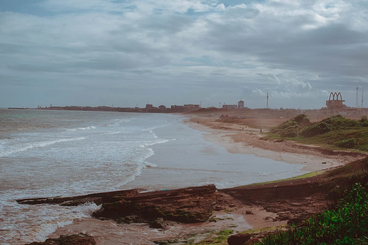 Der Strand Borla Beach in Accra