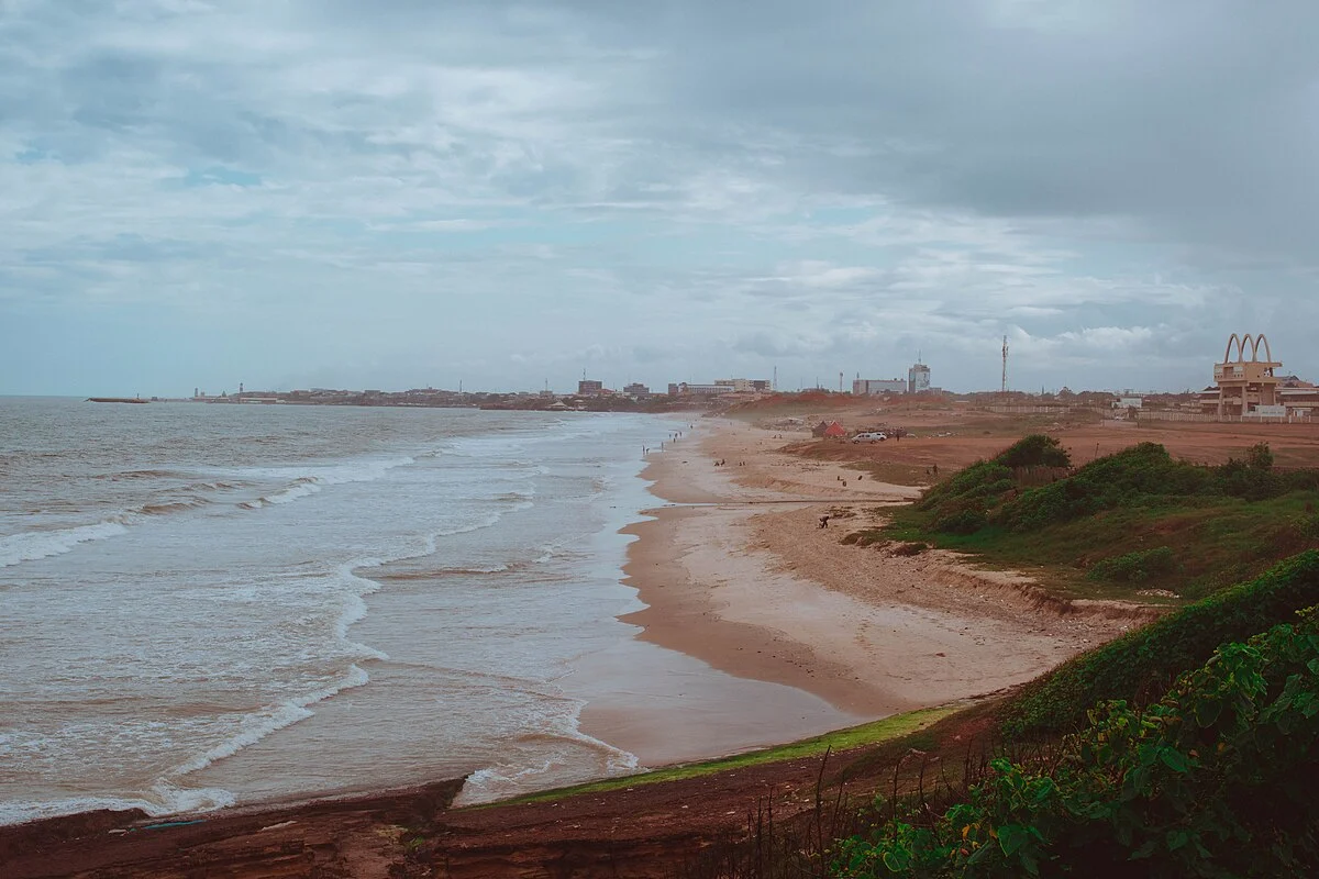 Der Strand Borla Beach in Accra