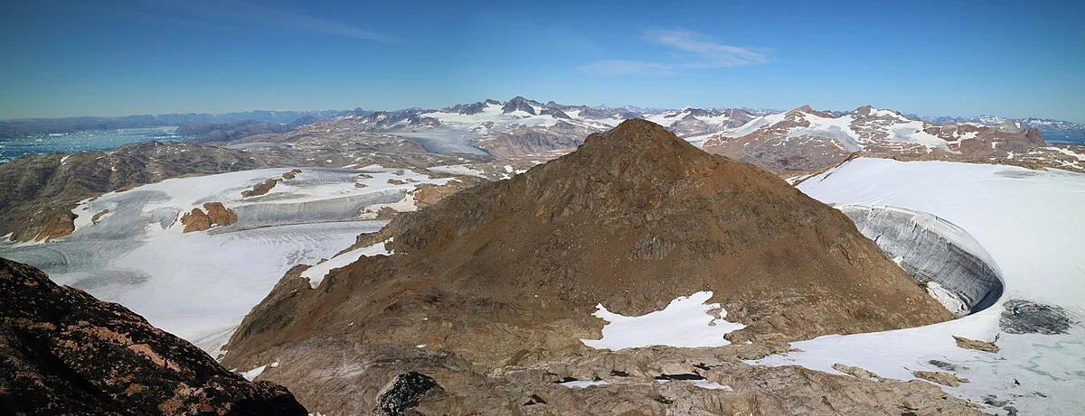 Blick vom Nunatak Mittivakkat nach Norden