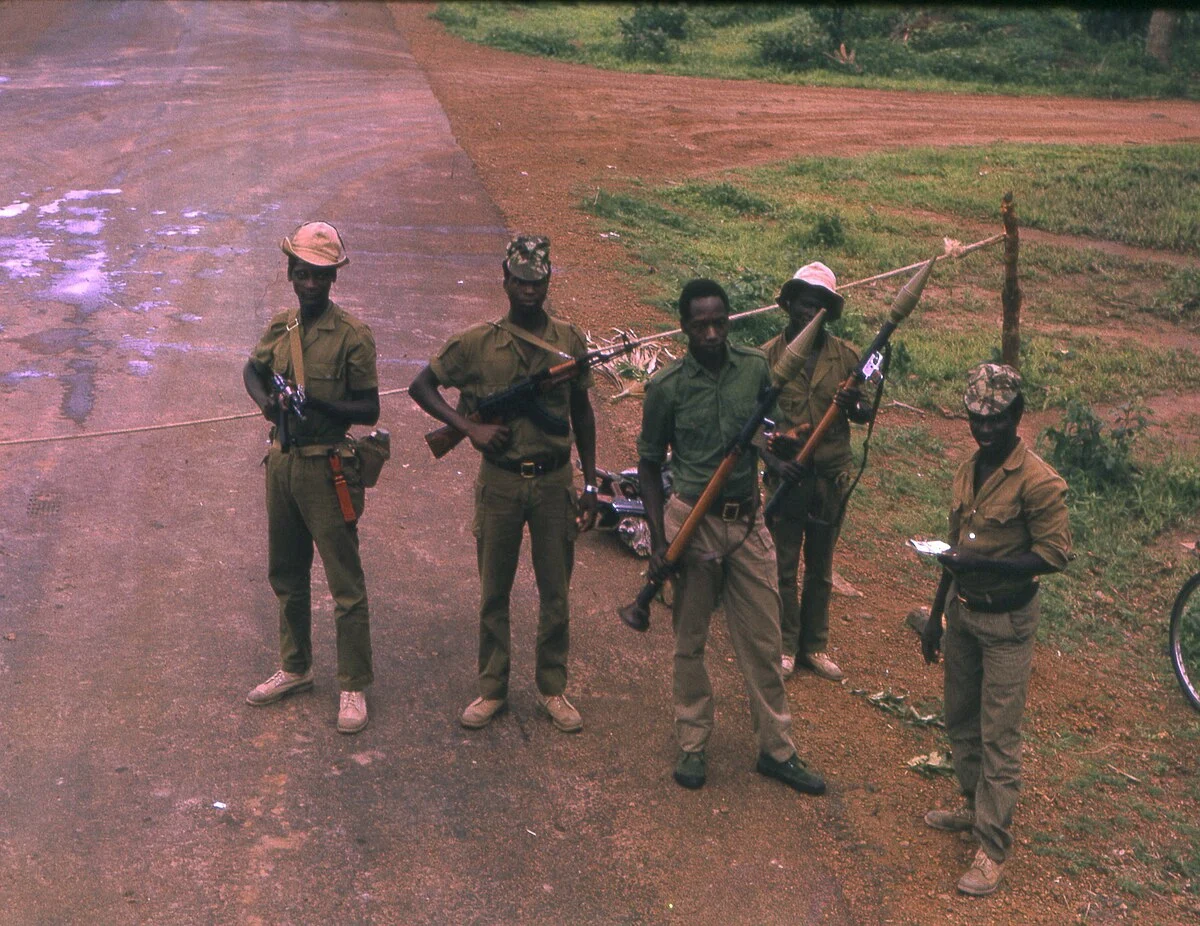 Kontrollposten der PAIGC in Guinea-Bissau nach der Erklärung der Unabhängigkeit im Jahre 1974.