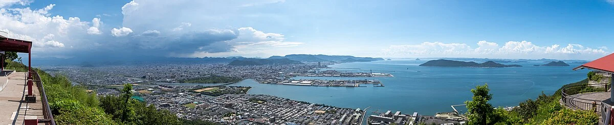 Takamatsu, gesehen vom Yashima